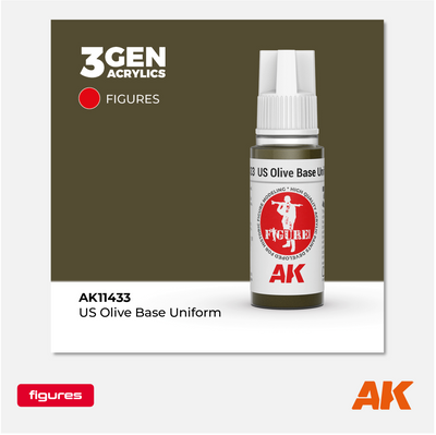 AK 3Gen Acrylics - US Olive Base Uniform