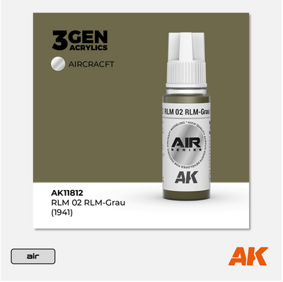 AK 3Gen Acrylics - RLM 02 RLM-Grau (1941)