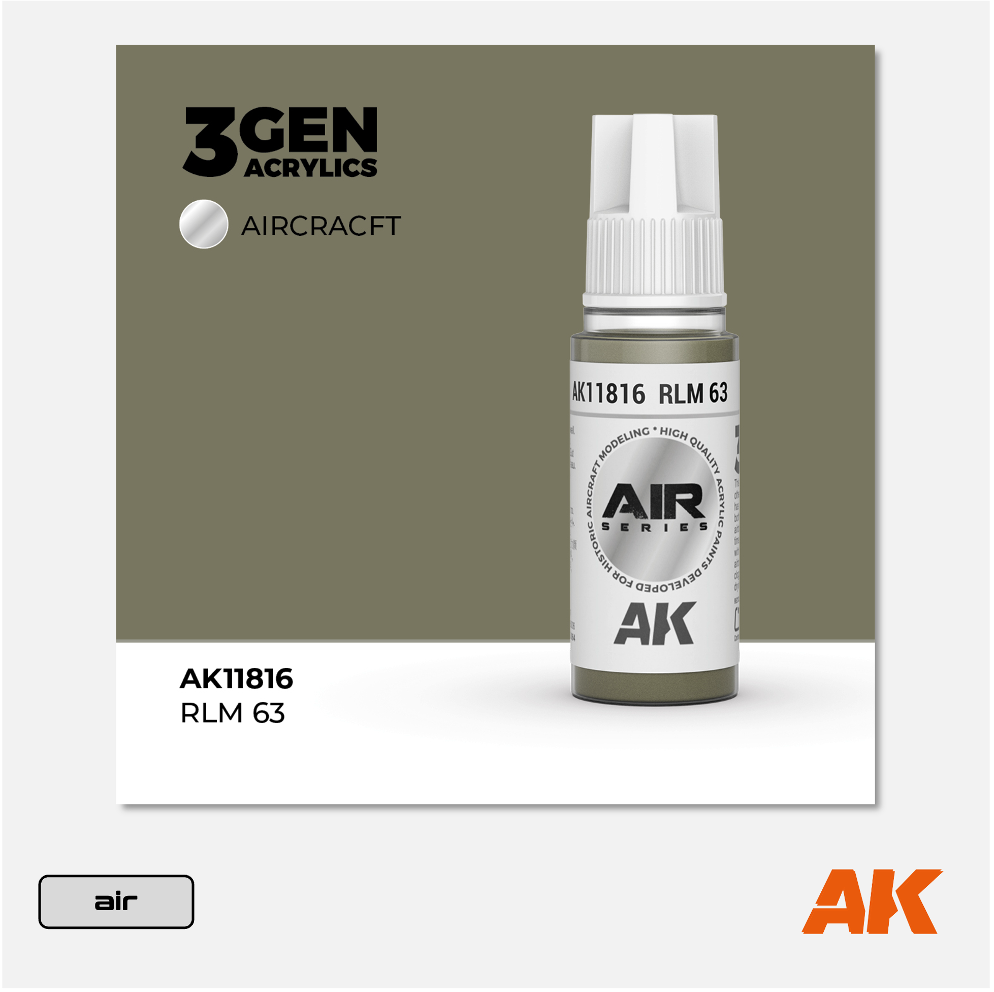 AK 3Gen Acrylics - RLM 63