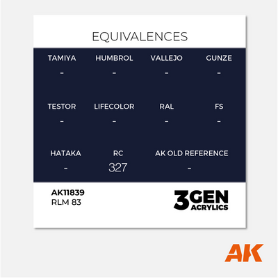 AK 3Gen Acrylics - RLM 83