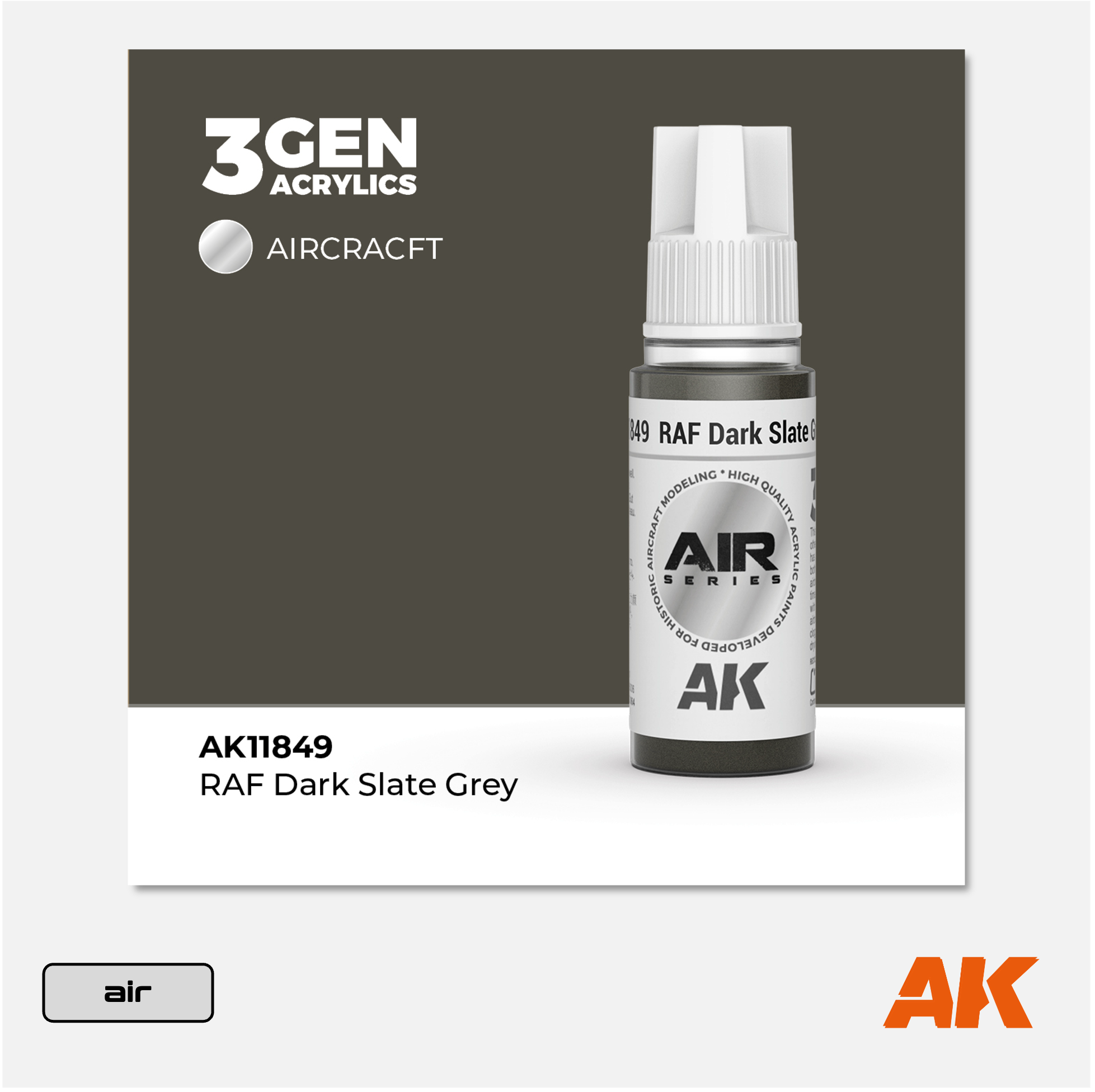 AK 3Gen Acrylics - RAF Dark Slate Grey