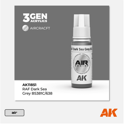 AK 3Gen Acrylics - RAF Dark Sea Grey BS381C/638