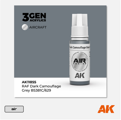 AK 3Gen Acrylics - RAF Dark Camouflage Grey BS381C/629