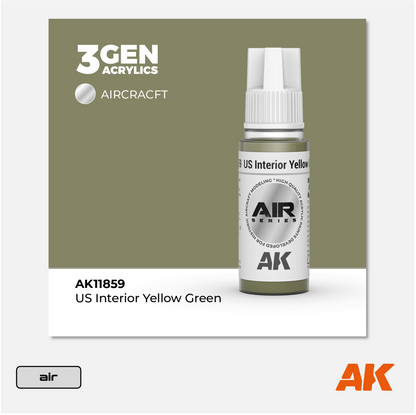 AK 3Gen Acrylics - US Interior Yellow Green