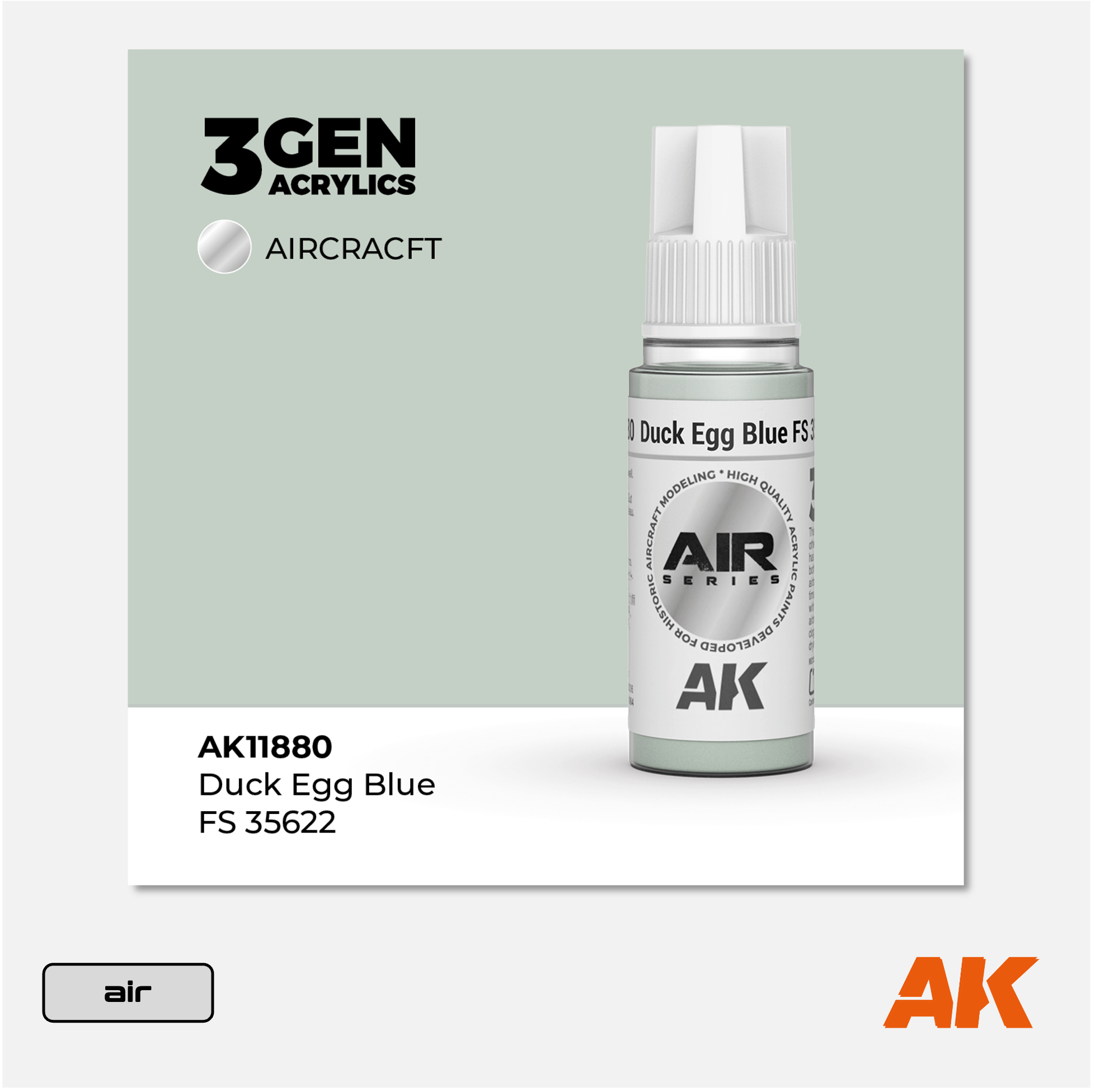 AK 3Gen Acrylics - Duck Egg Blue FS 35622