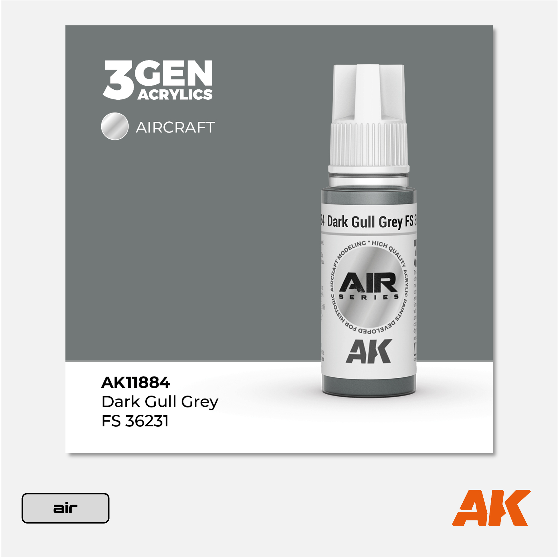 AK 3Gen Acrylics - Dark Gull Grey FS 36231