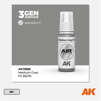 AK 3Gen Acrylics - Medium Grey FS 36270