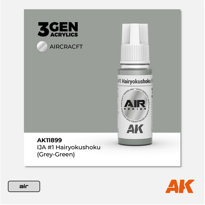 AK 3Gen Acrylics - IJA 1 Hairyokushoku (Grey-Green)