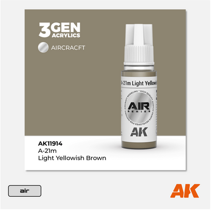 AK 3Gen Acrylics - A-21m Light Yellowish Brown