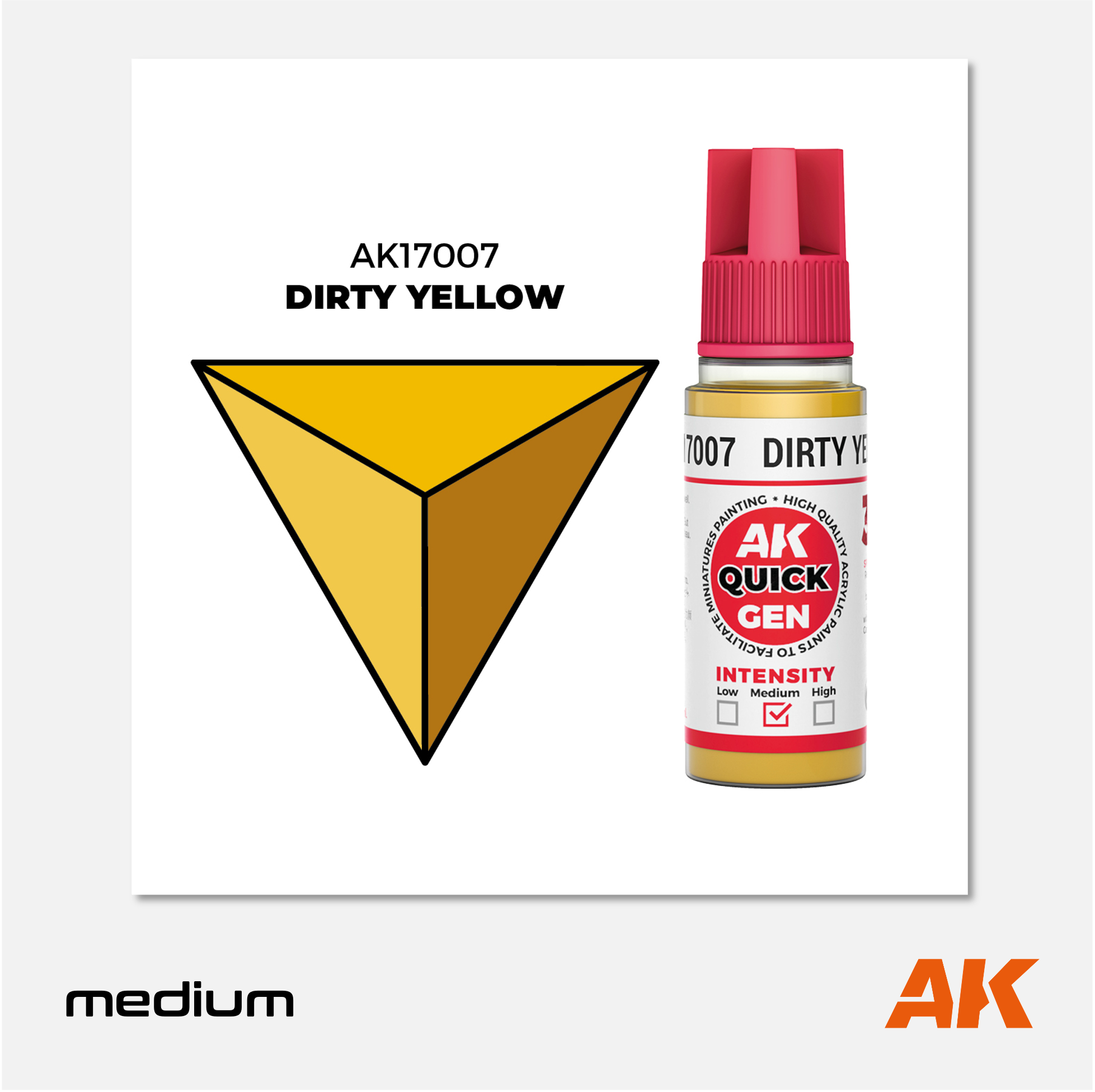 AK Interactive - Quick Gen Acrylics Paint - Dirty Yellow - AK17007 - Gothaforce