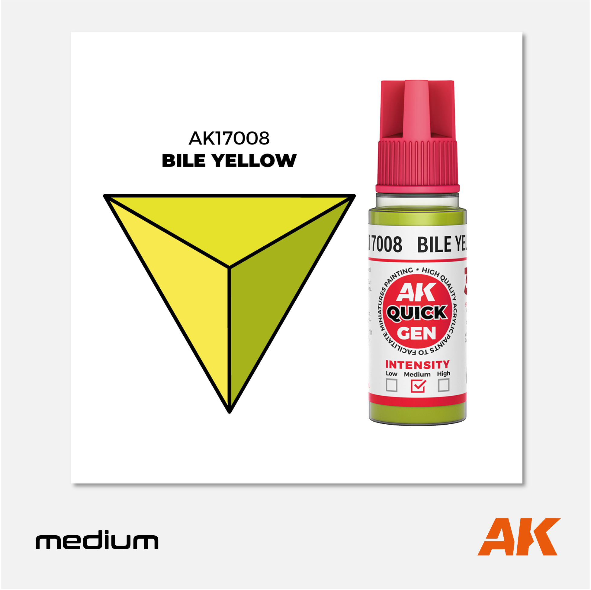 AK Interactive - Quick Gen Acrylics Paint - Bile Yellow - AK17008 - Gothaforce