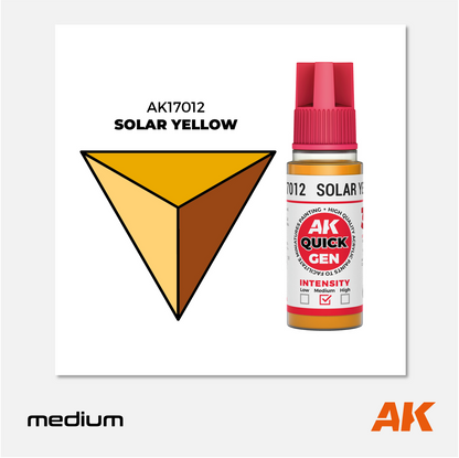 AK Interactive - Quick Gen Acrylics Paint - Solar Yellow - AK17012 - Gothaforce