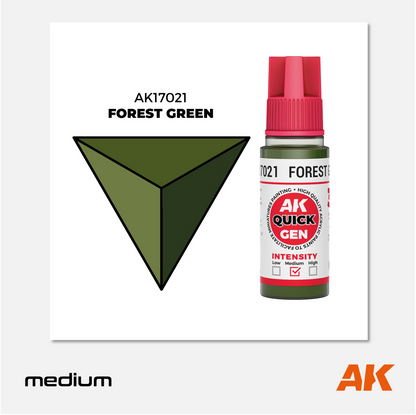 AK Interactive - Quick Gen Acrylics Paint - Forest Green - AK17021 - Gothaforce