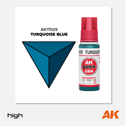 AK Interactive - Quick Gen Acrylics Paint - Turquoise Blue - AK17029 - Gothaforce