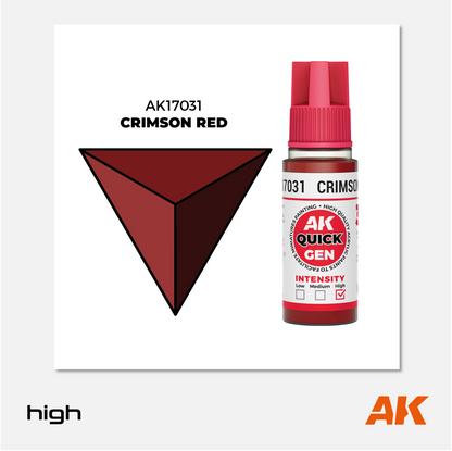 AK Interactive - Quick Gen Acrylics Paint - Crimson Red - AK17031 - Gothaforce