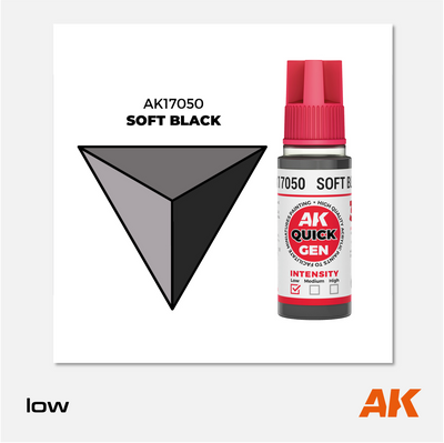 AK Quick Gen Acrylics - Soft Black