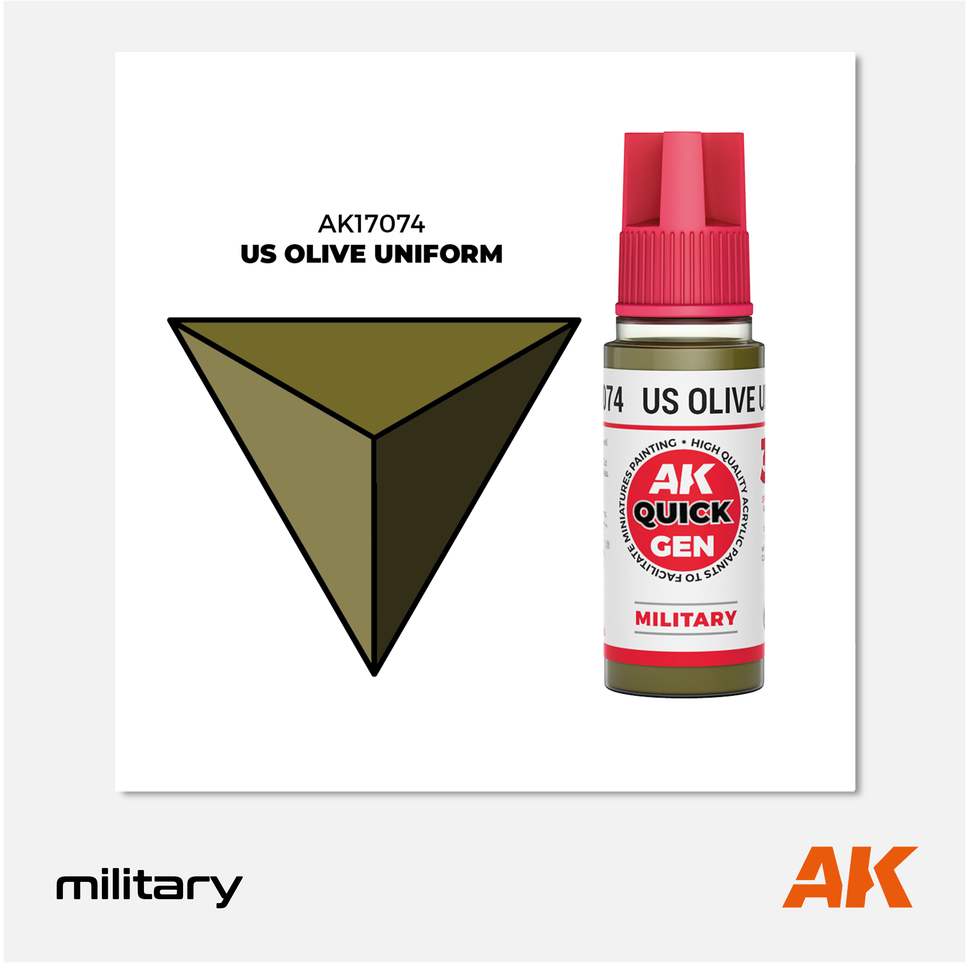 AK Quick Gen Acrylics - US Olive Uniform