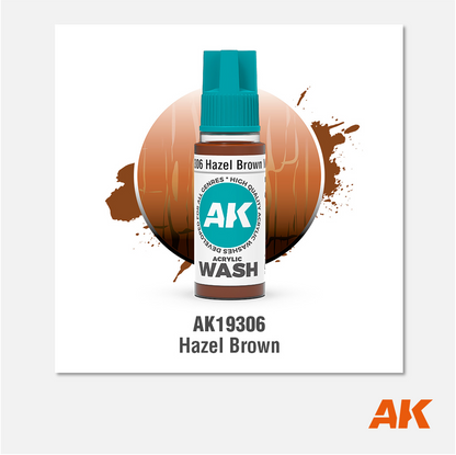AK Interactive - Acrylic Wash - Hazel Brown - AK19306 - Gothaforce