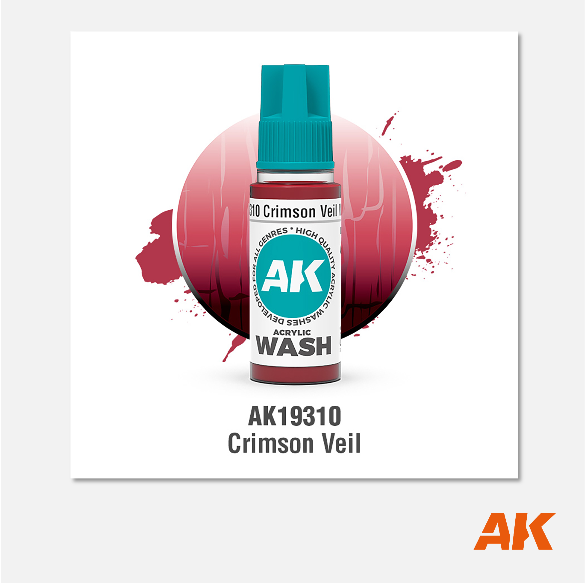 AK Interactive - Acrylic Wash - Crimson Veil - AK19310 - Gothaforce