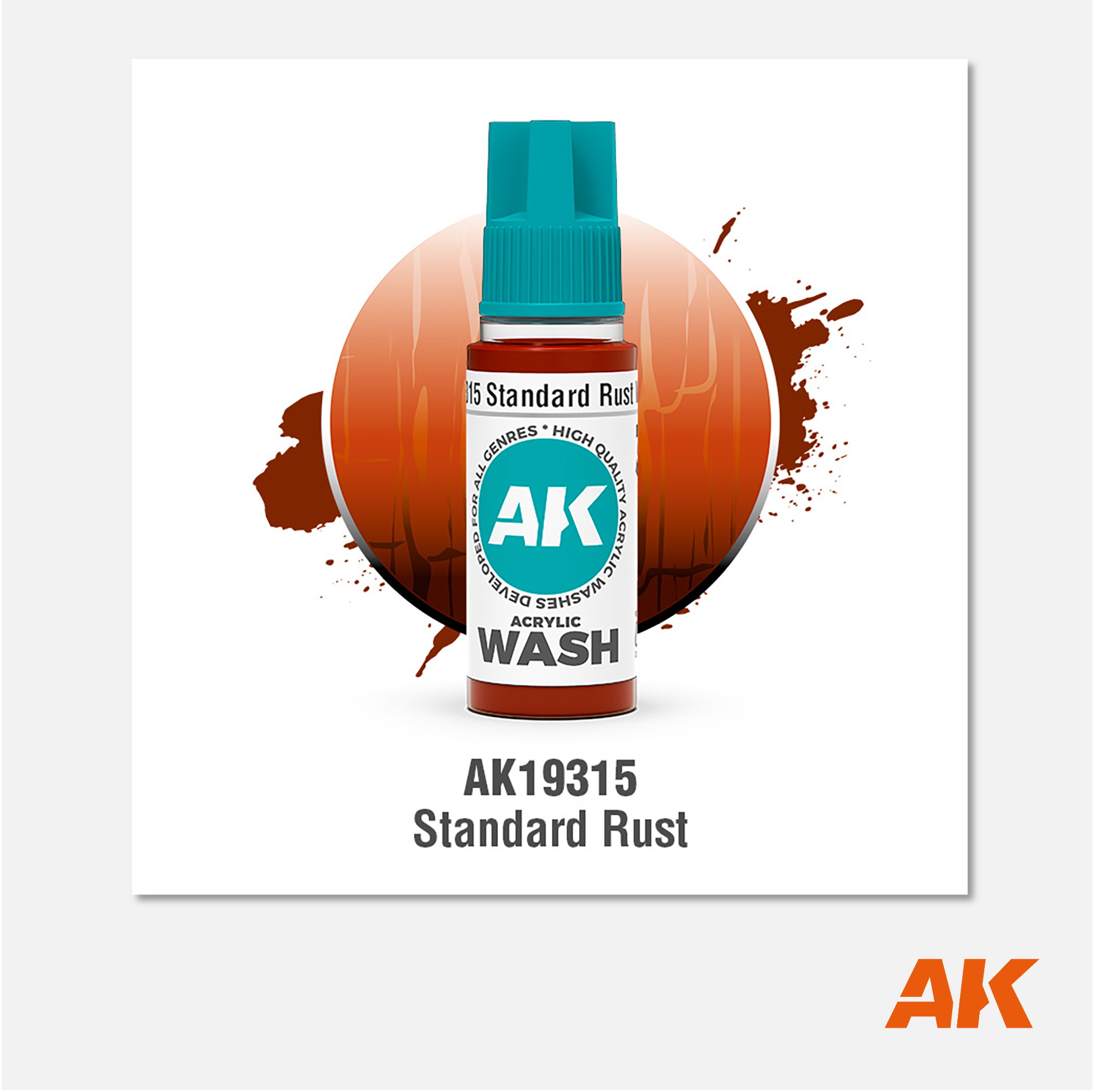 AK Interactive - Acrylic Wash - Standard Rust - AK19315 - Gothaforce