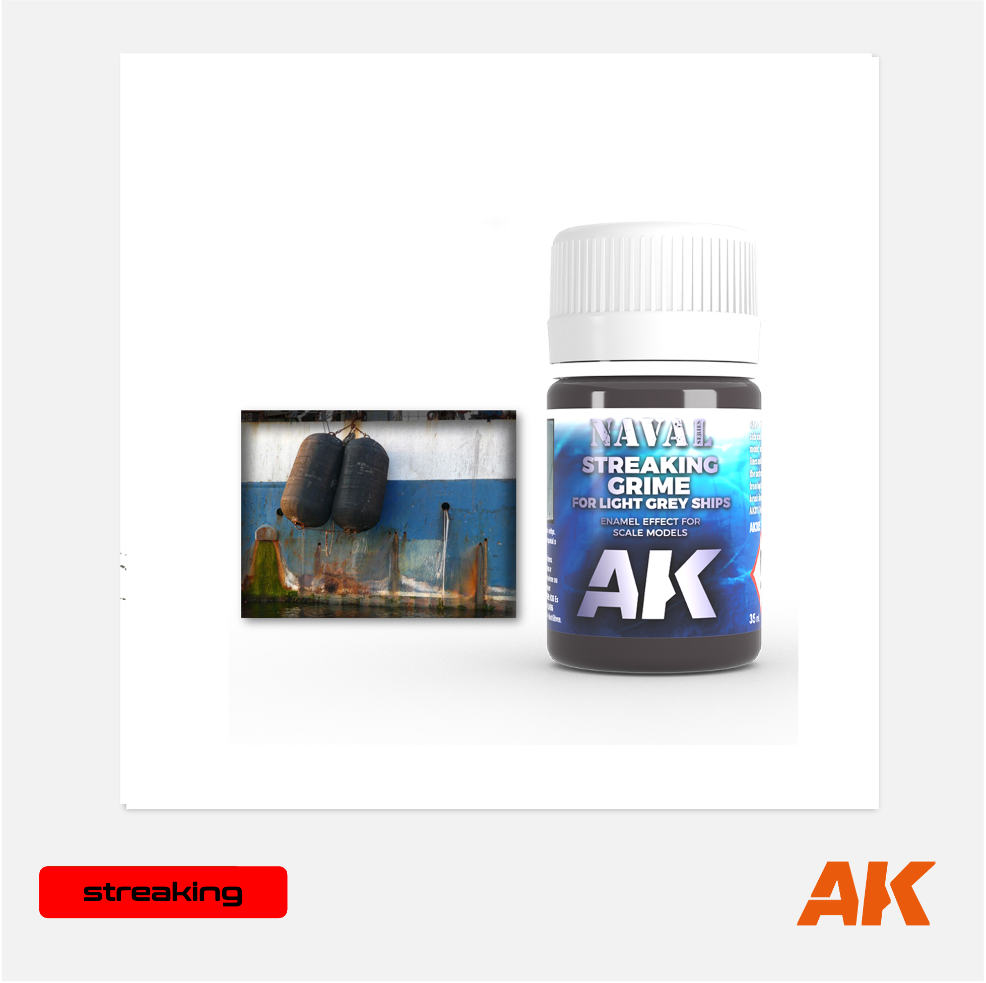 AK Effects - Naval Streaking Grime for Light Grey Ships