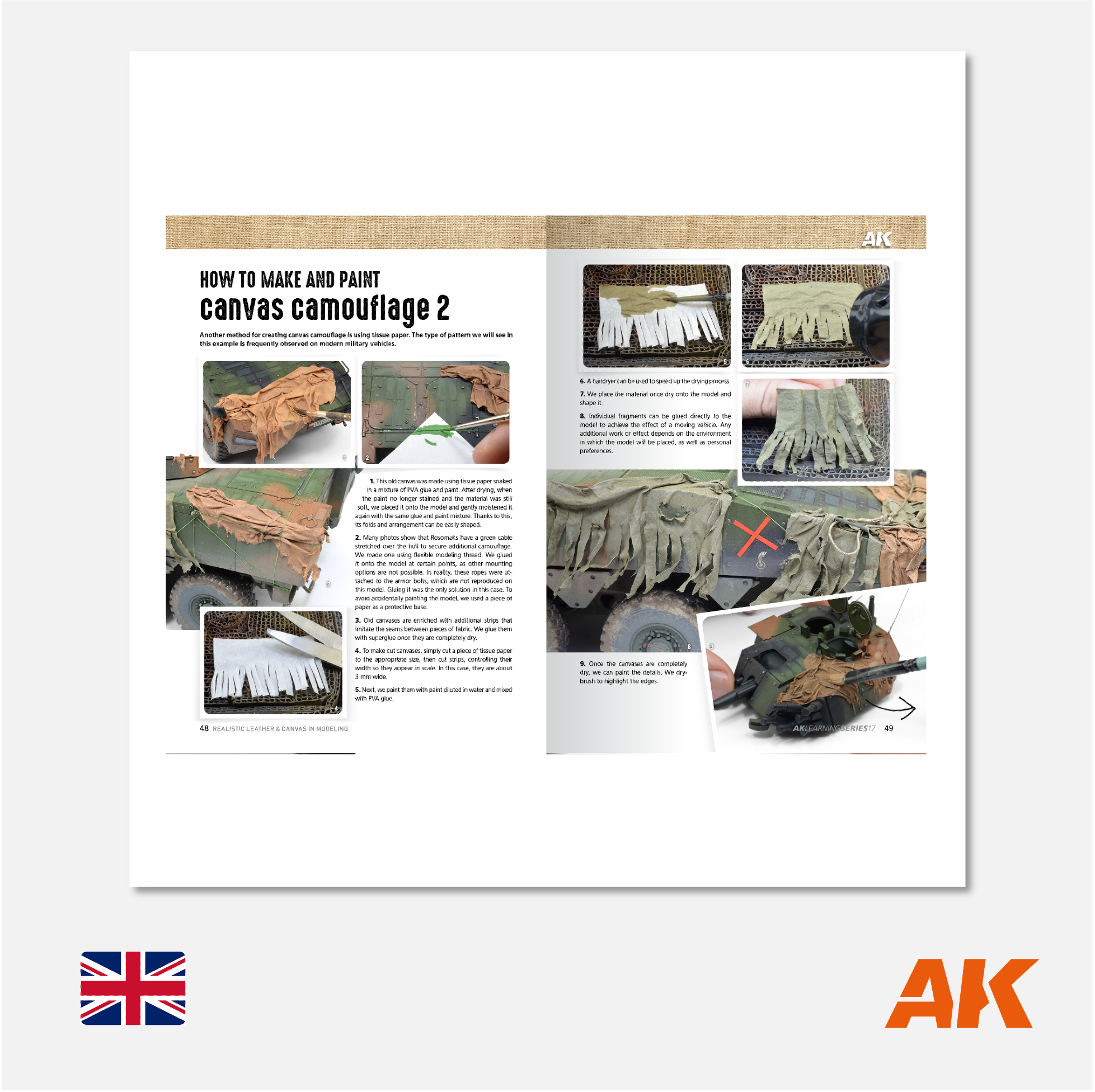 AK Interactive - AK Learning Series N° 17 Realistic Leather & Canvas in Modeling  - AK542 - Gothaforce