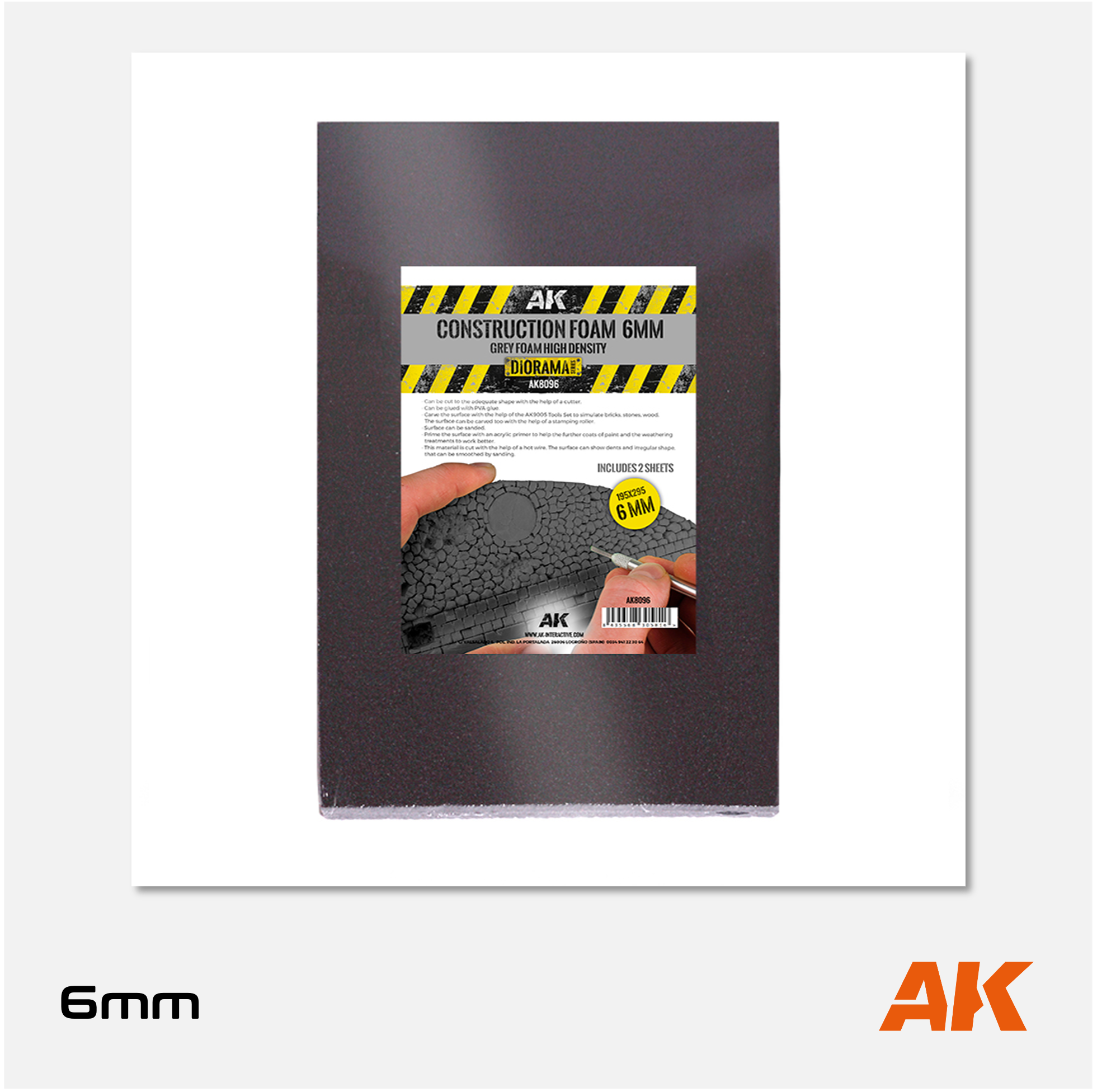 AK Interactive - Construction Foam 6mm ( 2 sheets ) - AK8096 - Gothaforce