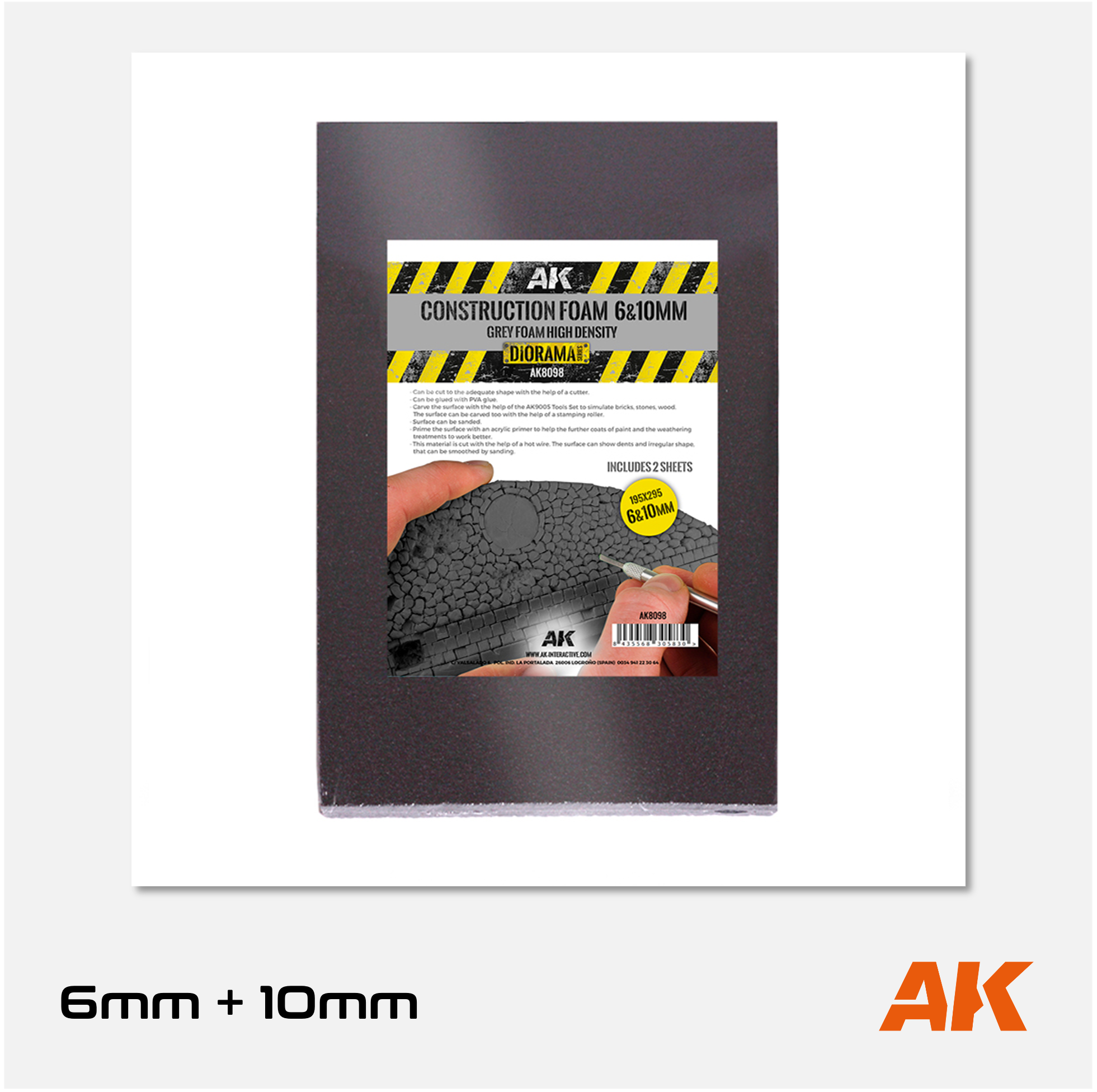 AK Interactive - Construction Foam 6mm + 10mm - AK8098 - Gothaforce