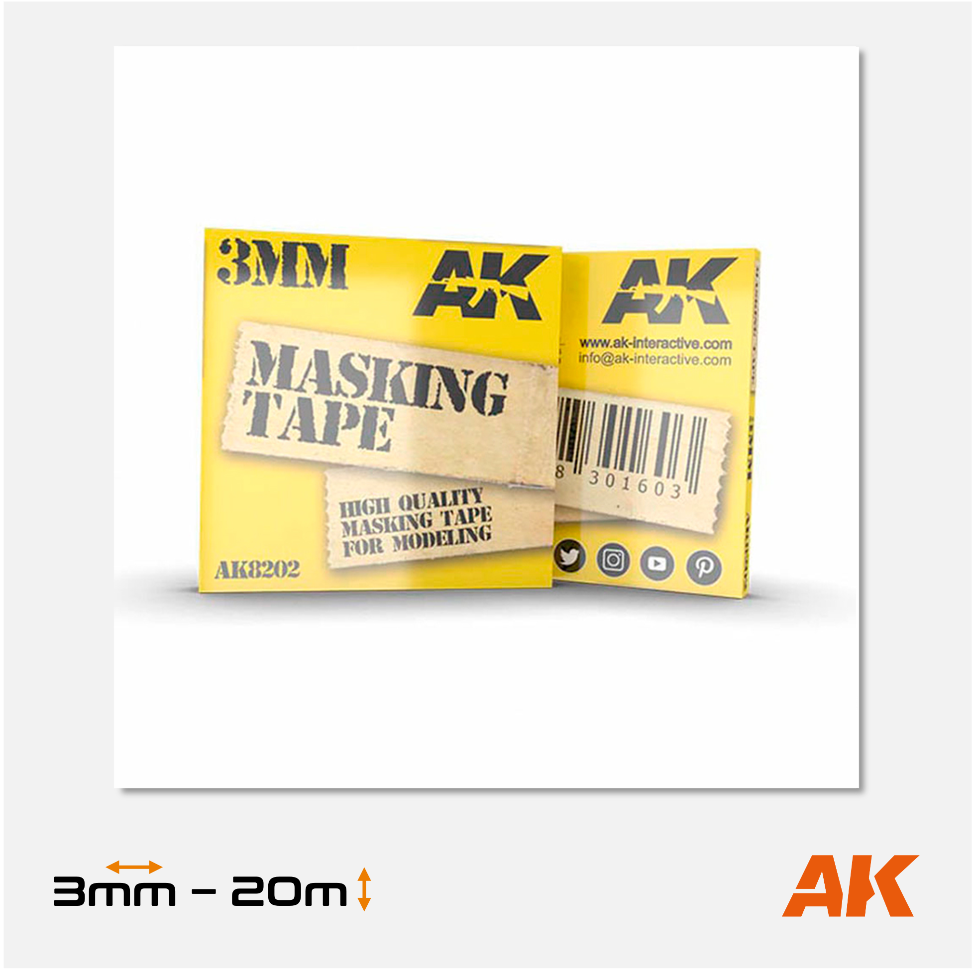 AK Masking Tape - 3mm