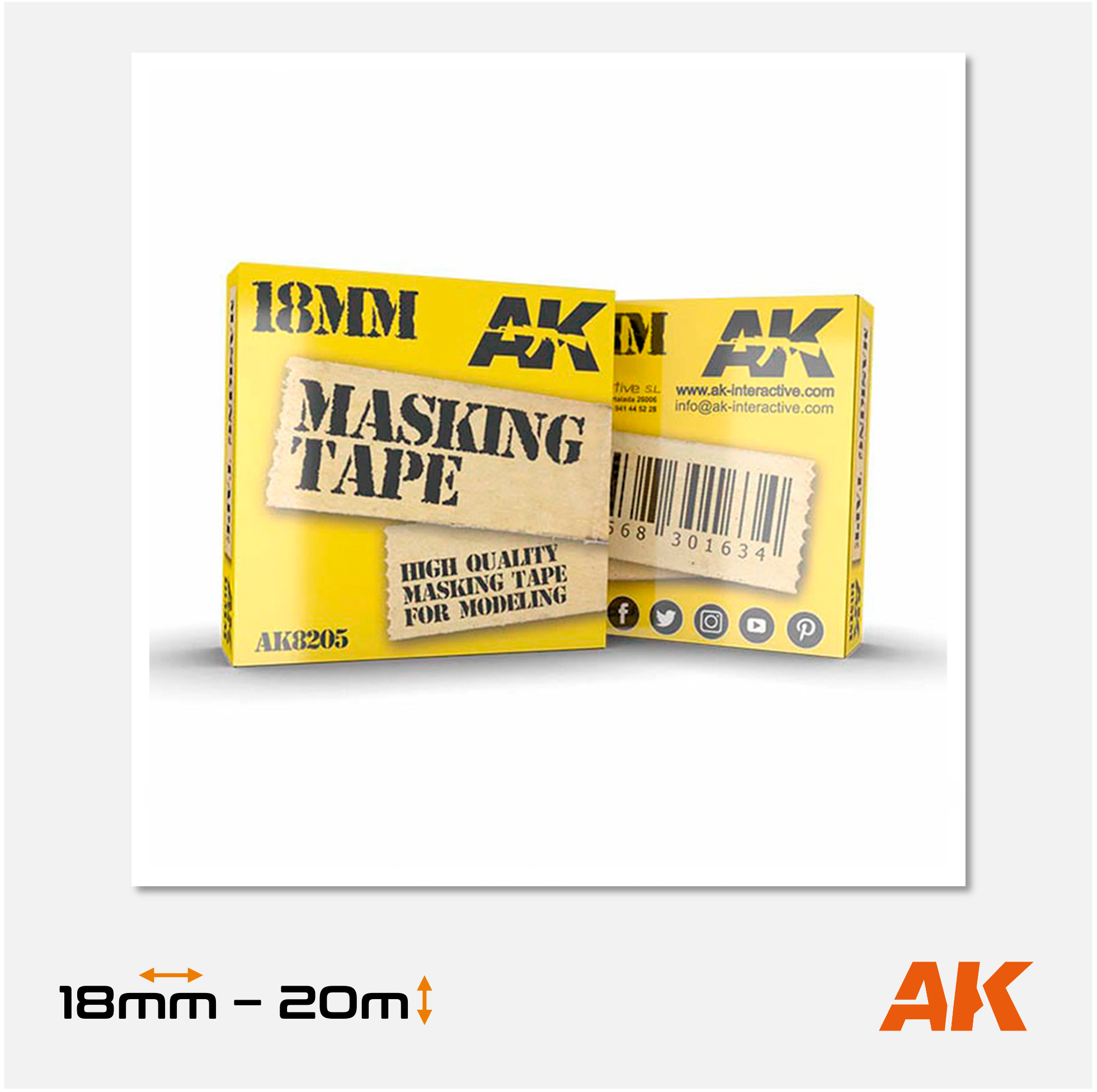 AK Masking Tape - 18mm