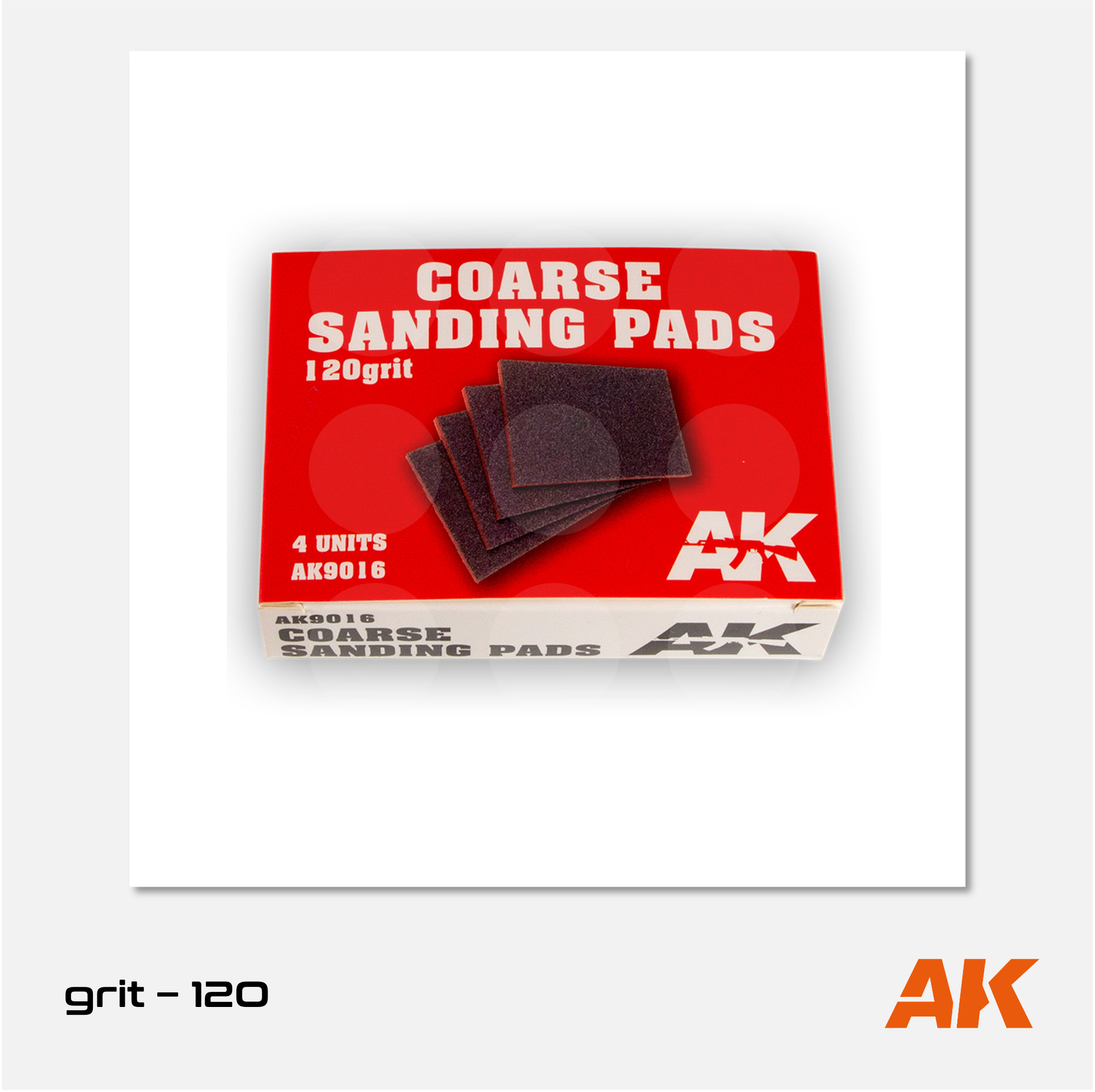 AK Coarse Sanding Pads Grit 120 (4 units)
