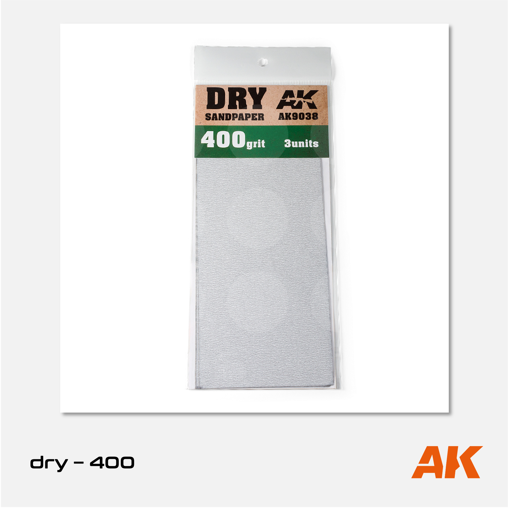 AK Interactive - Dry Sandpaper - 400 grit (3 units) - AK9038 - Gothaforce