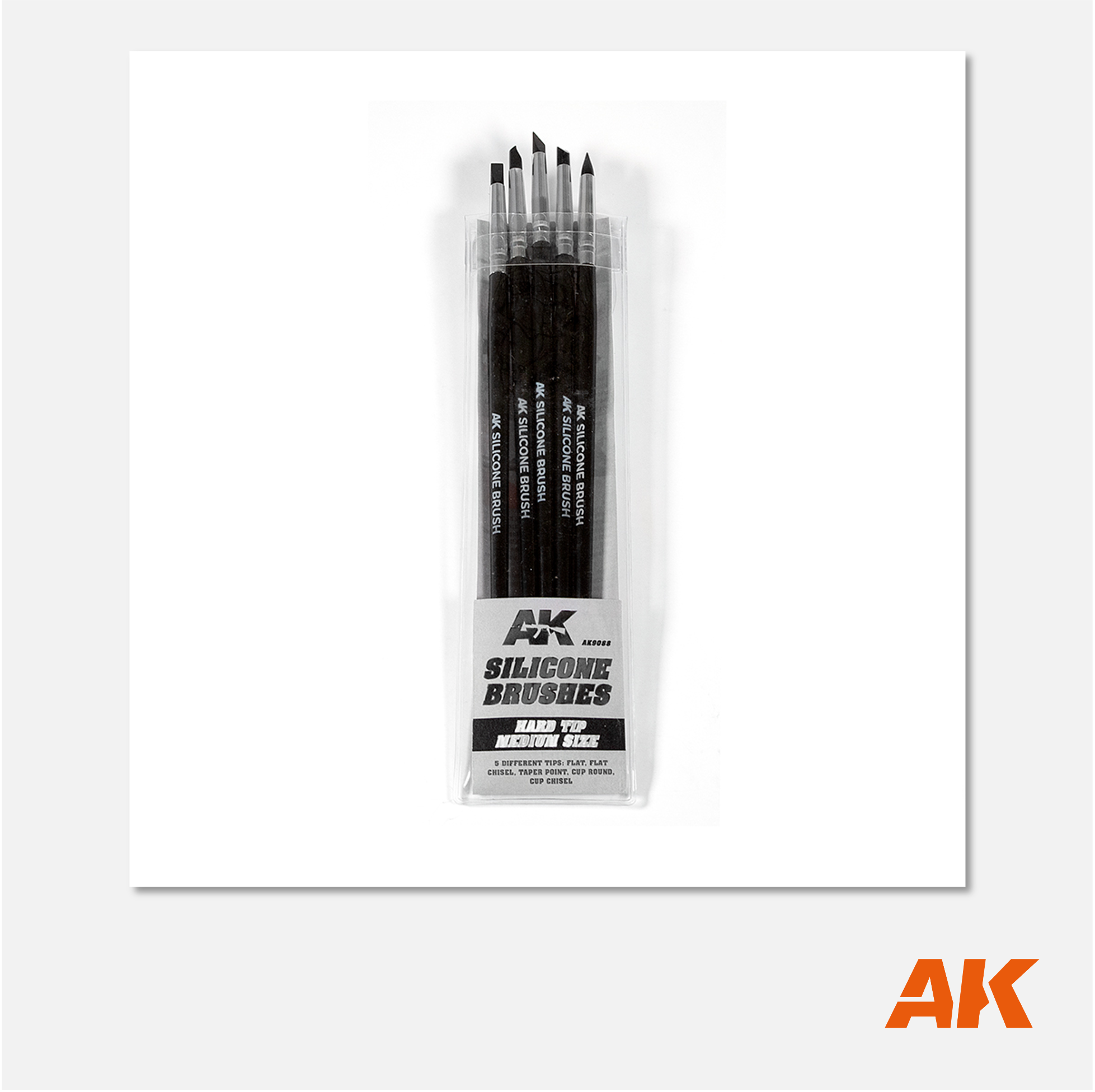 AK Silicone Brush Set - Hard Tip Medium (5 pc)