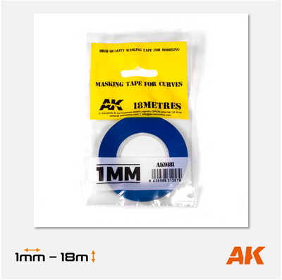 AK Masking Tape for Curves - 1mm
