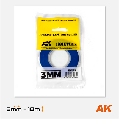 AK Masking Tape for Curves - 3mm