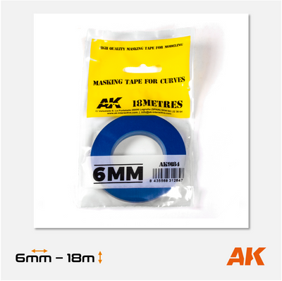 AK Masking Tape for Curves - 6mm