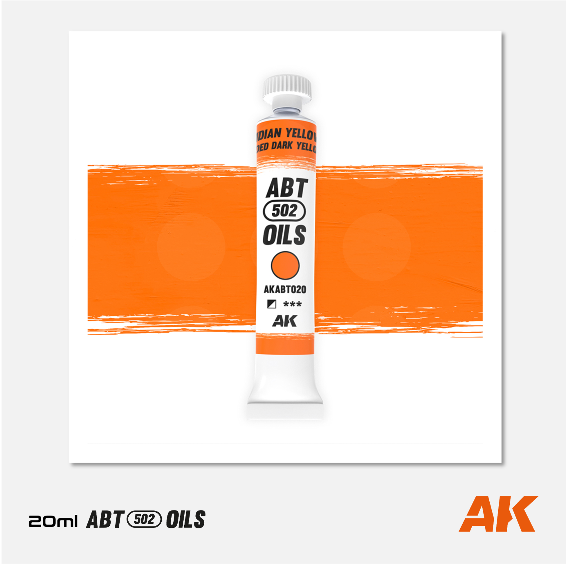 AK Interactive - Abteilung 502 Oils - Indian Yellow / Faded Dark Yellow - AKABT020 - Gothaforce