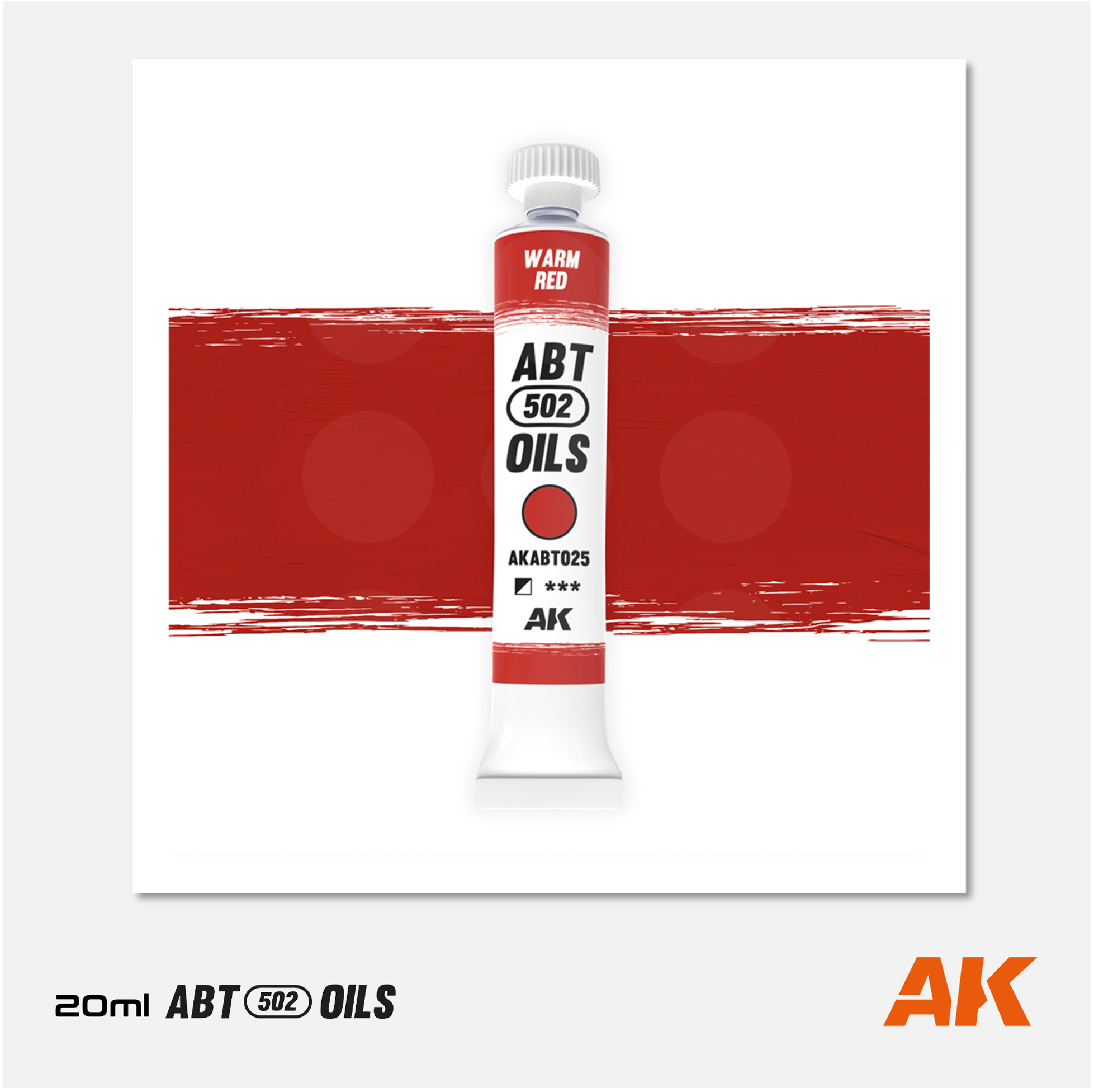 AK Interactive - Abteilung 502 Oils - Warm Red - AKABT025 - Gothaforce
