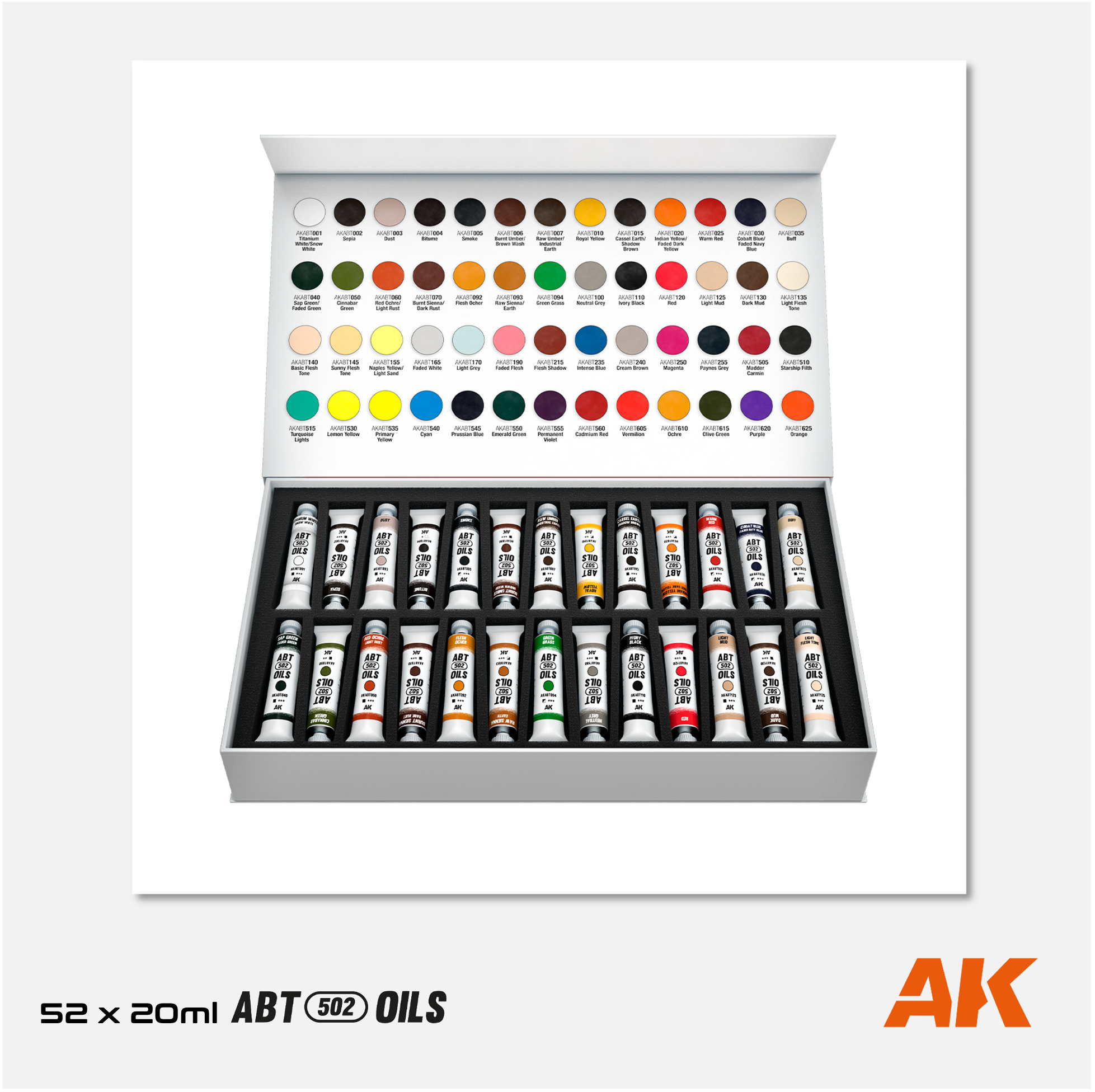 AK Interactive - Abteilung 502 Oils - Special Box with full range of 52 colors - AKABT1000 - Gothaforce