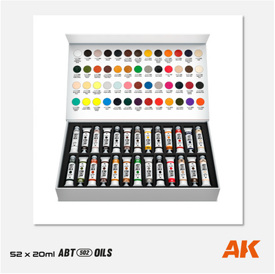 AK Interactive - Abteilung 502 Oils - Special Box with full range of 52 colors - AKABT1000 - Gothaforce