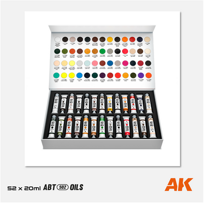 AK Interactive - Abteilung 502 Oils - Special Box with full range of 52 colors - AKABT1000 - Gothaforce