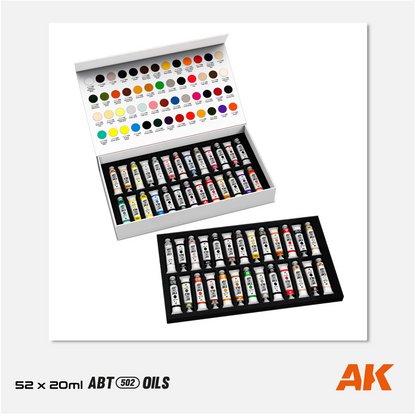 AK Interactive - Abteilung 502 Oils - Special Box with full range of 52 colors - AKABT1000 - Gothaforce