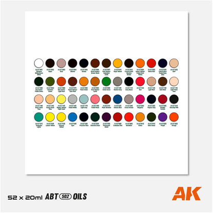 AK Interactive - Abteilung 502 Oils - Special Box with full range of 52 colors - AKABT1000 - Gothaforce