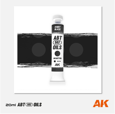 AK Interactive - Abteilung 502 Oils - Ivory Black - AKABT110 - Gothaforce