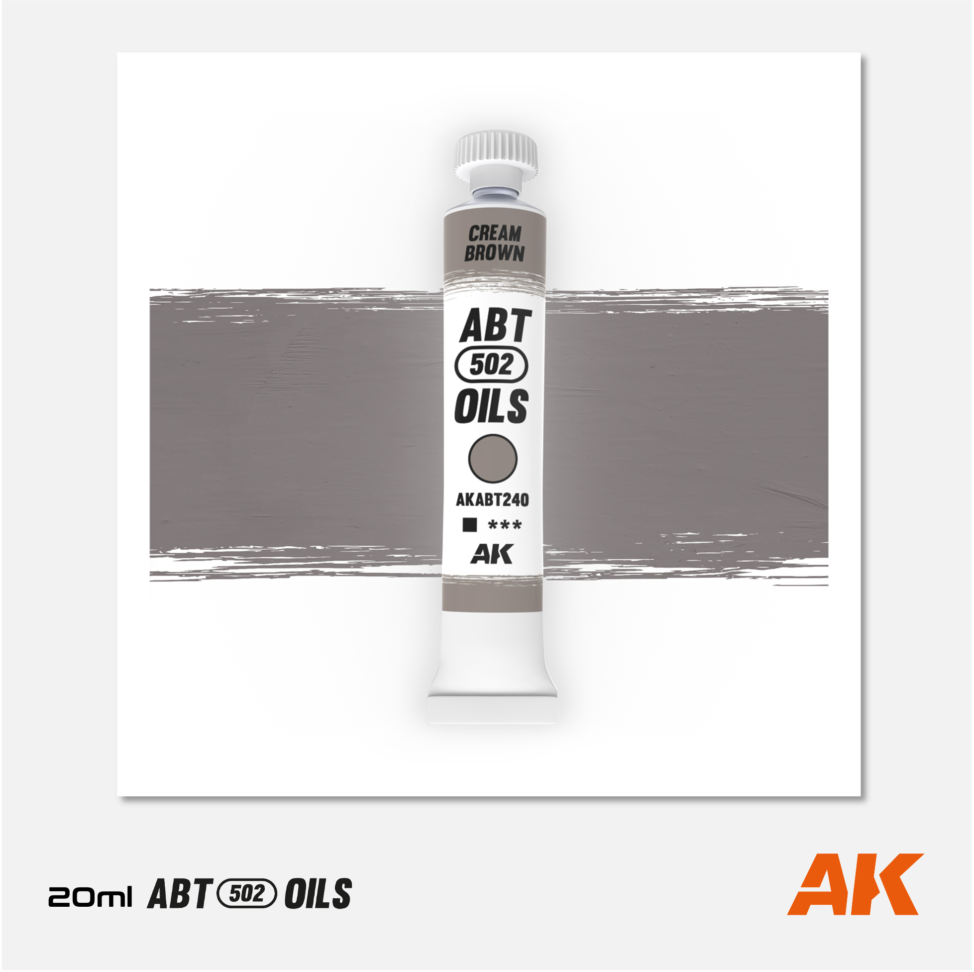 AK Interactive - Abteilung 502 Oils - Cream Brown - AKABT240 - Gothaforce
