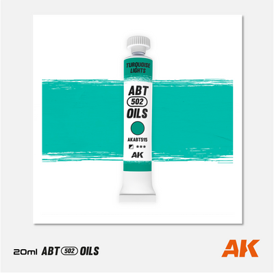 AK Interactive - Abteilung 502 Oils - Turquoise Lights - AKABT515 - Gothaforce