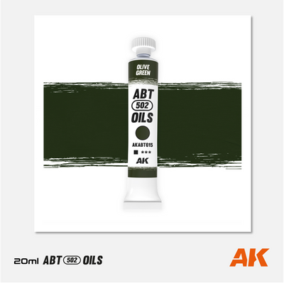 AK Interactive - Abteilung 502 Oils - Olive Green- AKABT615 - Gothaforce
