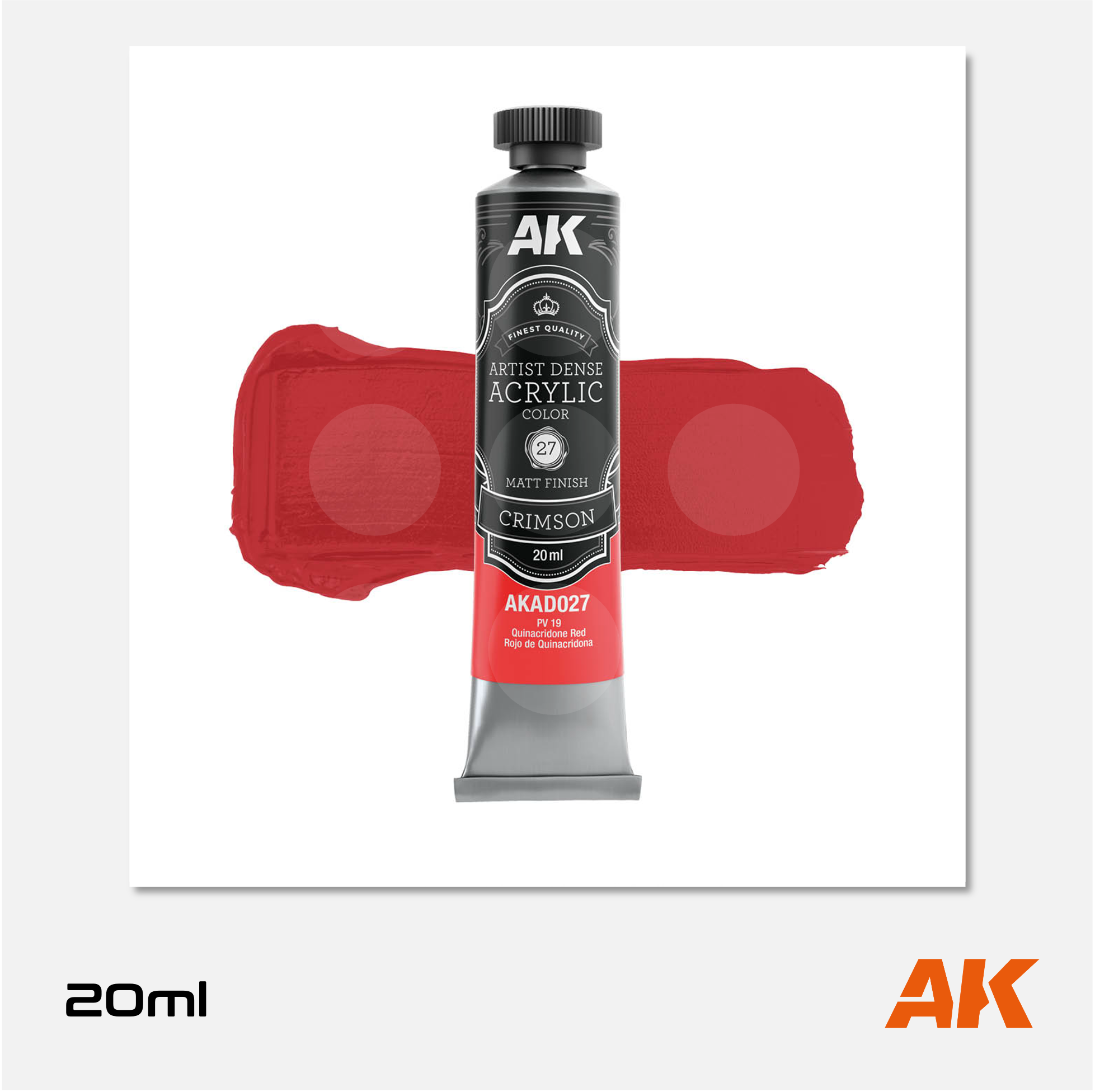 AK Artist Dense Acrylic Colors - Crimson