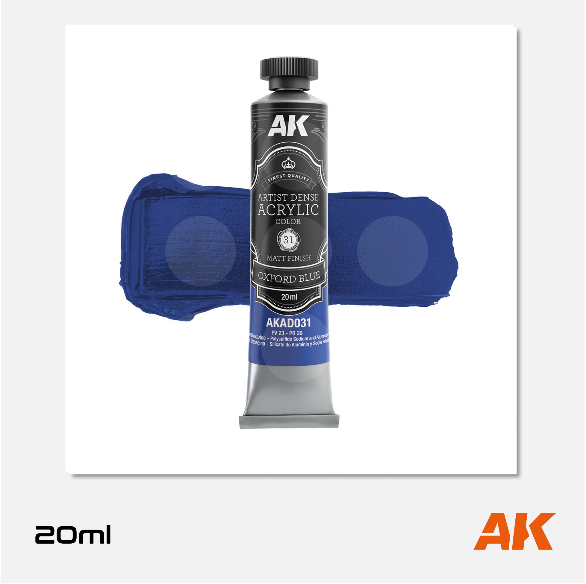 AK Artist Dense Acrylic Colors - Oxford Blue