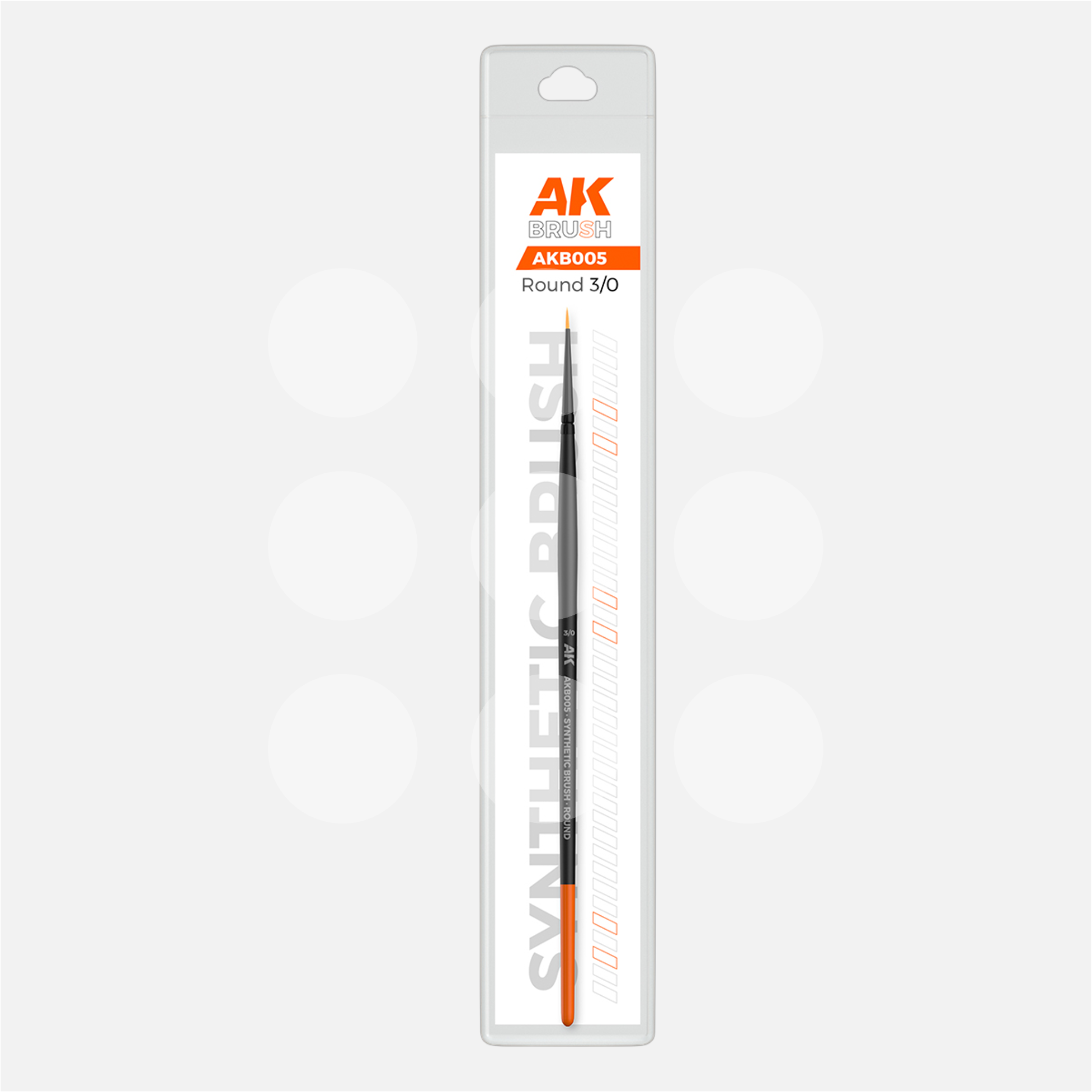 AK Synthetic Brush - Round 3/0